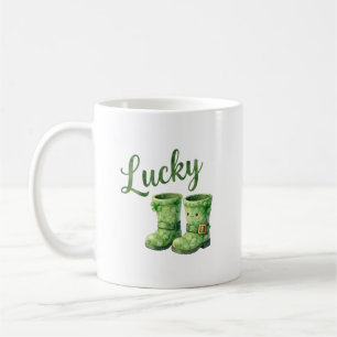 Mug Bottes de Chanceux Leprechaun Aquarelle Jour de la