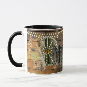 Mug Bottes de cow-boy à roue Western Horse Horseshoe W