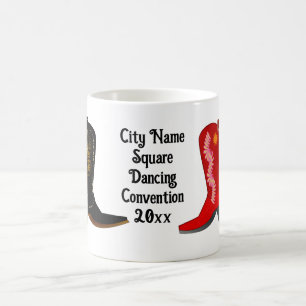 Mug Bottes de cow-boy de danse carrée