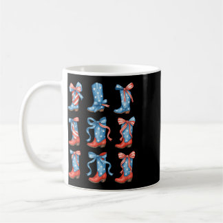 Mug Bottes de cowboy et cowgirl patriotiques rouge bla
