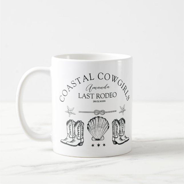 Mug Bottes de cowgirl côtière enterrement de vie de je (Gauche)