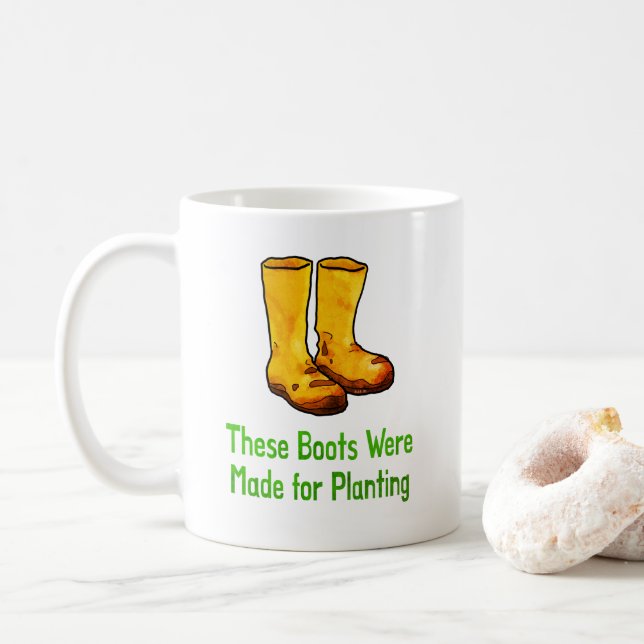 Mug Bottes de jardinage amusantes faites pour la plant (Avec donut)