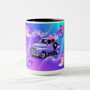 Mug Bottes pour fille de camion vintage Weenie Chien