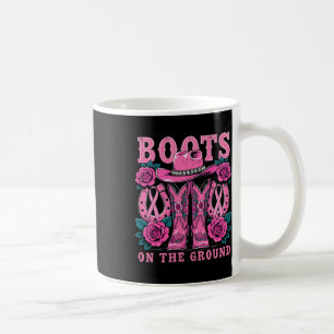 Mug Bottes Sur Le Sol Rose Western Cowgirl Cowgirl Cas