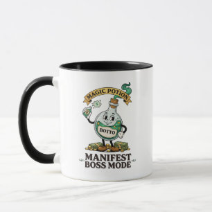 Mug Botto Manifest Mode Patron rétro dessin animé des 
