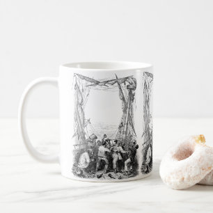 Mug Bouccaniers d'époque et un navire pirate naufragé