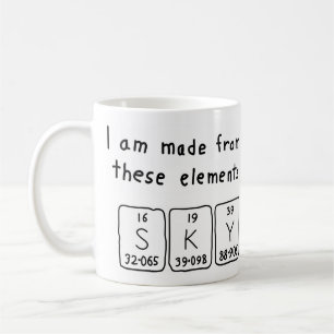 Mug Bouche de nom de table périodique Sky