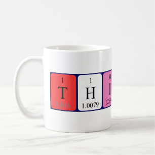 Mug Bouche de nom de table périodique Thibaut