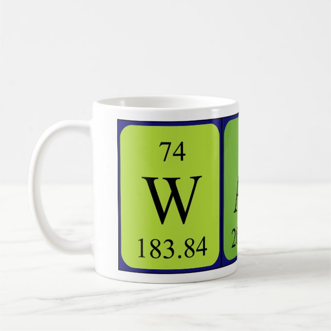 Mug Bouche de nom de table périodique Walt (Gauche)