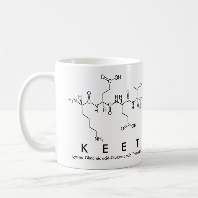 Mug Bouche de nom du peptide Keet (Gauche)