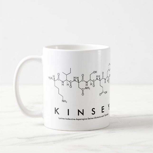 Mug Bouche de nom du peptide Kinsey (Gauche)