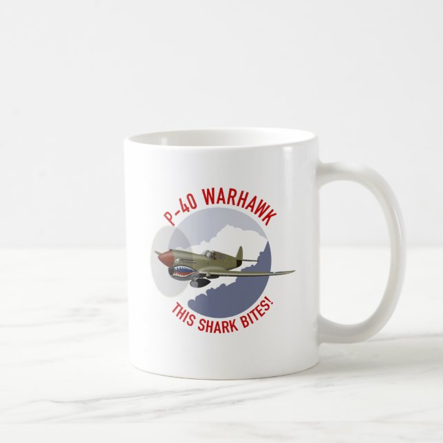 Mug Bouche de requin de P-40 Warhawk (Droite)