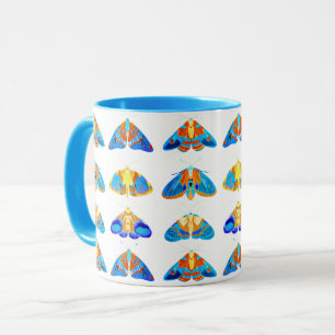 Mug Bouches en bleu foncé, orange et turquoise