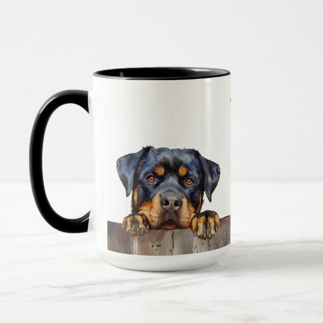 Mug Bouchon de chien Rottweiler (Gauche)
