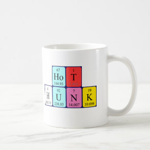 Mug Bouchon de nom de table périodique Hot hunk
