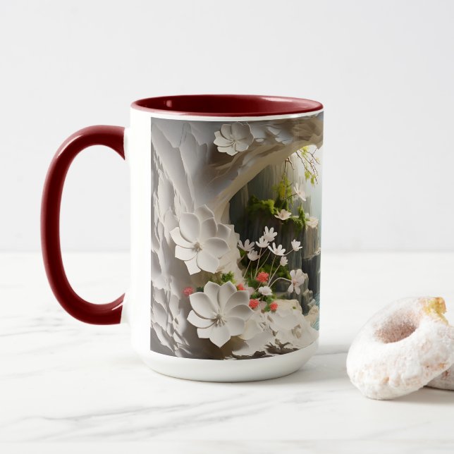 Mug Bouchon d'enveloppement de boue de paysage 3D (Avec donut)