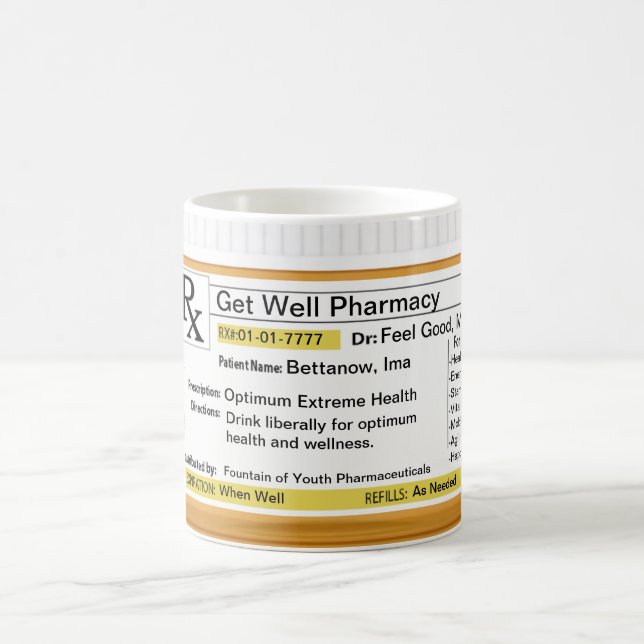 Mug Bouchon d'ordonnance RX (Centre)