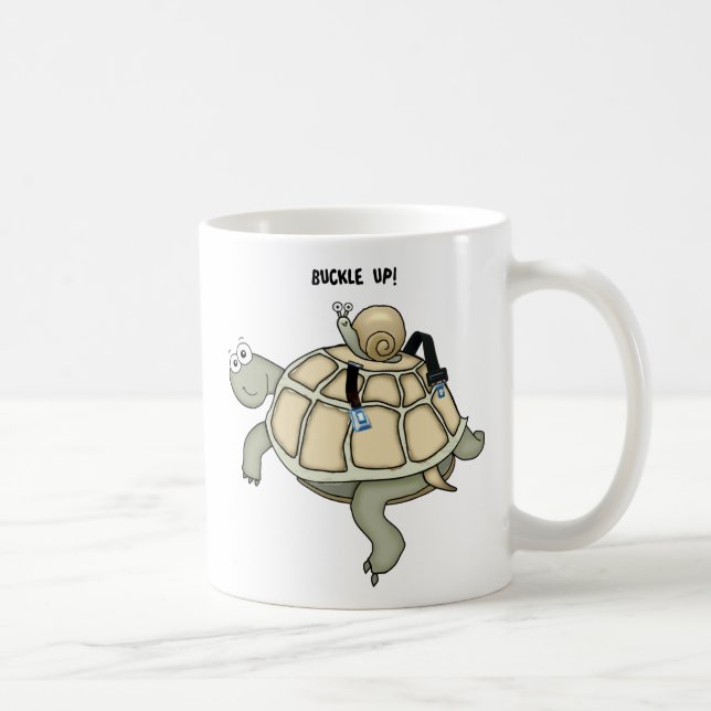 Mug BOUCLE de tortue et d'escargot VERS LE HAUT de (Droite)