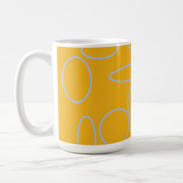 Mug Boucles cercles sur orange (Gauche)