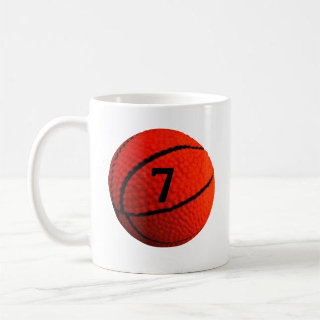 Mug Boucles de basket-ball (numéro 7) (Gauche)