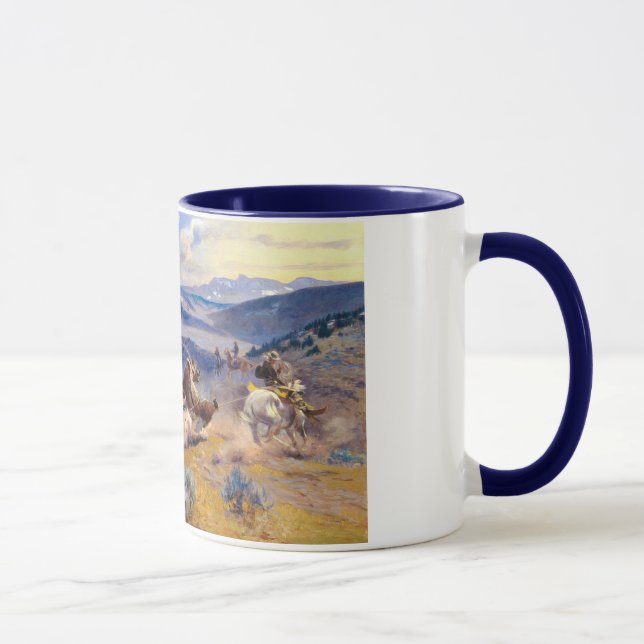 Mug Boucles de Charles M. Russell et Horses rapide (Droite)