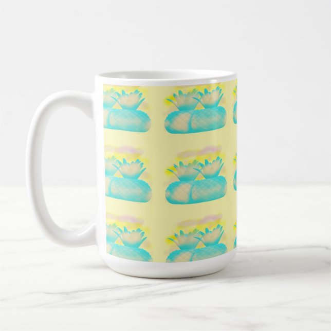 Mug Boucles de fruits art misty ananas magiques (Gauche)