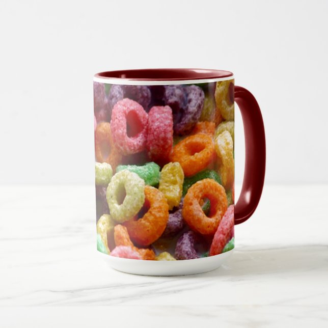Mug Boucles de fruits de couleur Whimsy (Devant droit)