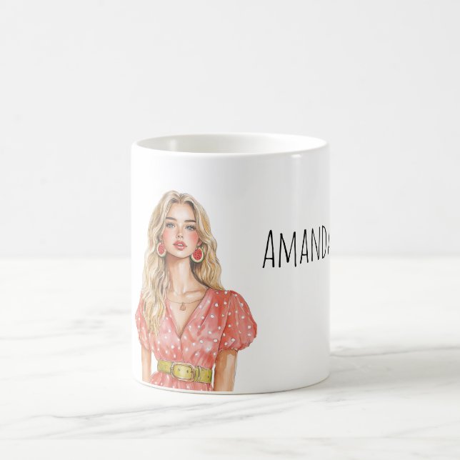 Mug Boucles d'oreilles en pastèque Femme Blond (Centre)