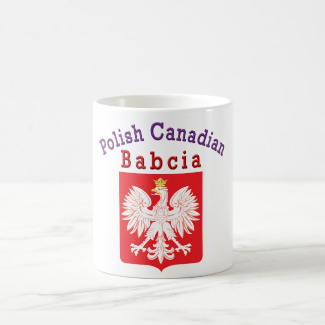 Mug Bouclier d'aigle canadien polonais Babcia (Centre)