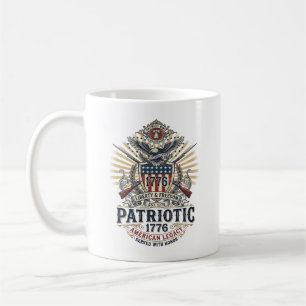 Mug Bouclier de bataille patriotique 1776 Sym inspiré