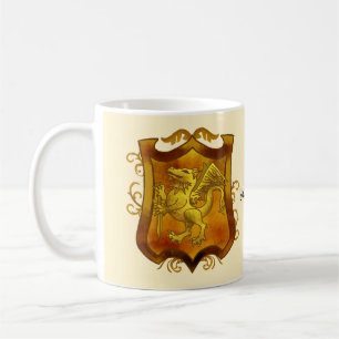 Mug Bouclier de Dragons Blason de Famille Nom de Fami