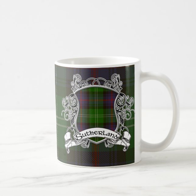 Mug Bouclier de tartan de Sutherland (Droite)