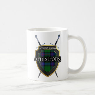 Mug Bouclier et épées de tartan d'Armstrong de clan