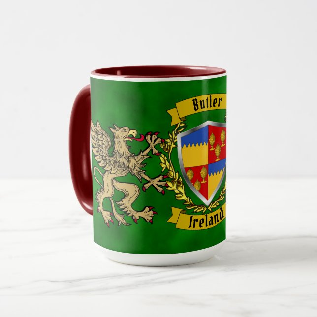 Mug Bouclier irlandais Butler & Griffins Personnalisé  (Devant gauche)