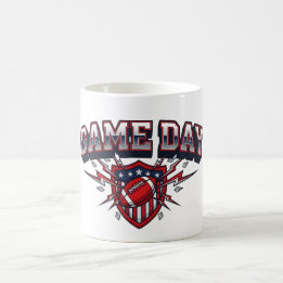 Mug Bouclier patriotique de football américain jour de