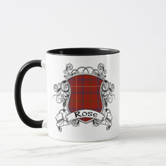 Mug Bouclier rose de tartan (Gauche)
