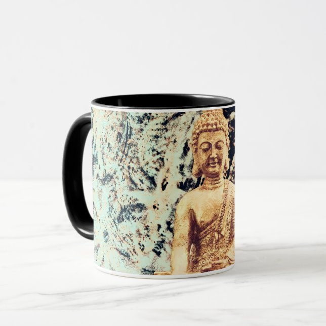 Mug Bouddha assis Terre Élégante Zen Illumination (Devant gauche)