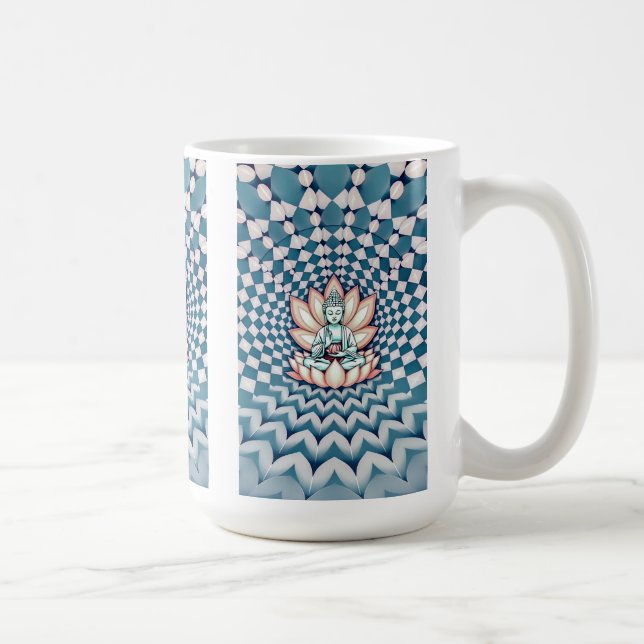 Mug Bouddha Bouddhisme Zen Infinity Mirage Bleu (Droite)