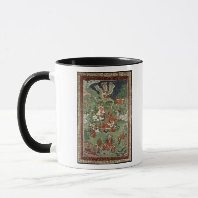 Mug Bouddha coupant une touffe des cheveux (Gauche)