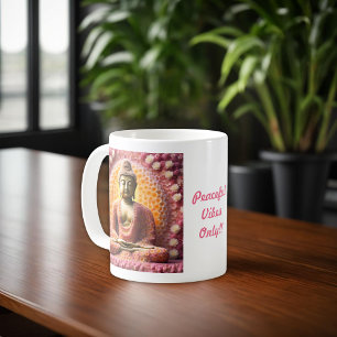 Mug Bouddha de fleurs roses méditant