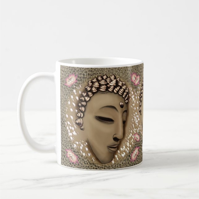 Mug Bouddha de la paix sépia (Gauche)