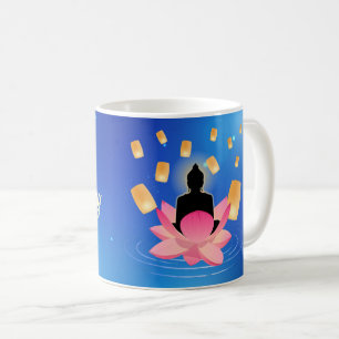 Mug Bouddha du jour de Vesak sur Lotus Lantern Vaisakh