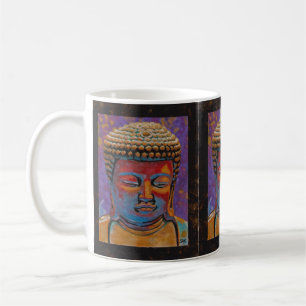 Mug Bouddha en rouge, or et noir