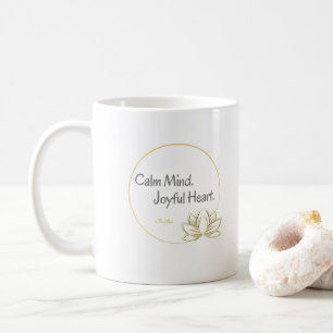Mug Bouddha inspiré, coeur joyeux et calme