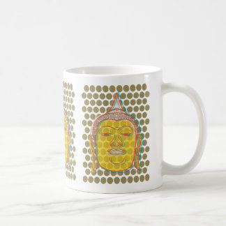 Mug Bouddha Jaune Zen Asiatique Décalé Sur Les Points 