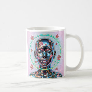 Mug Bouddhiste floral futuriste