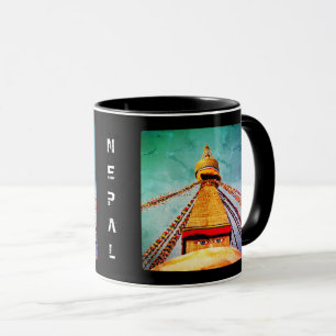 Mug Boudhanath Stupa, Buddha Eyes, Katmandou, Népal