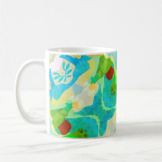 Mug Boue Abstraite bleue et verte - Nature calme