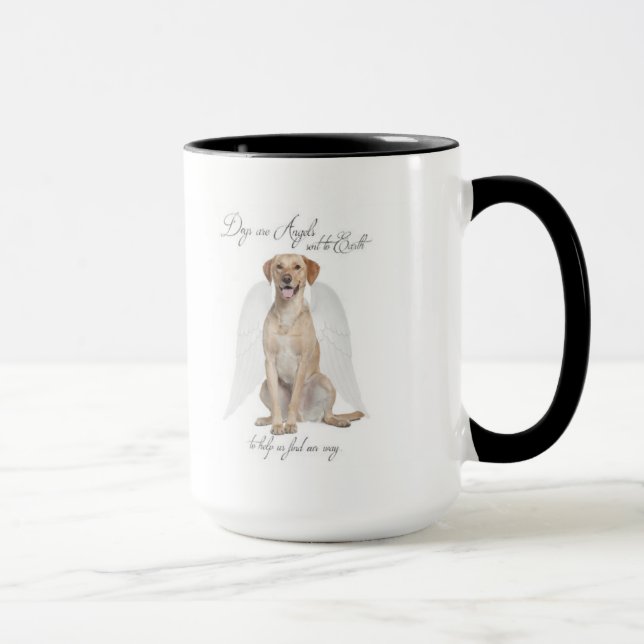 Mug Boue Angel du laboratoire jaune (Droite)