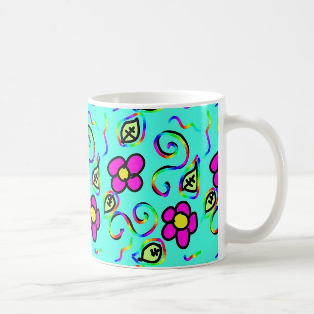 Mug boue bleue arrière - plan (Droite)